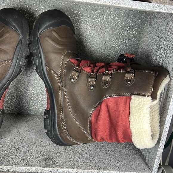 Keen Insulated Leather Waterproof Winter Boots Shoes Size 6 - Picture 7 of 10